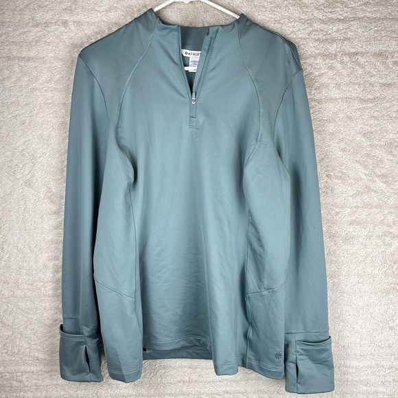 ATHLETA Girl Power Up Half Zip Top Pullover XL Sodalite Blue - Picture 1 of 14
